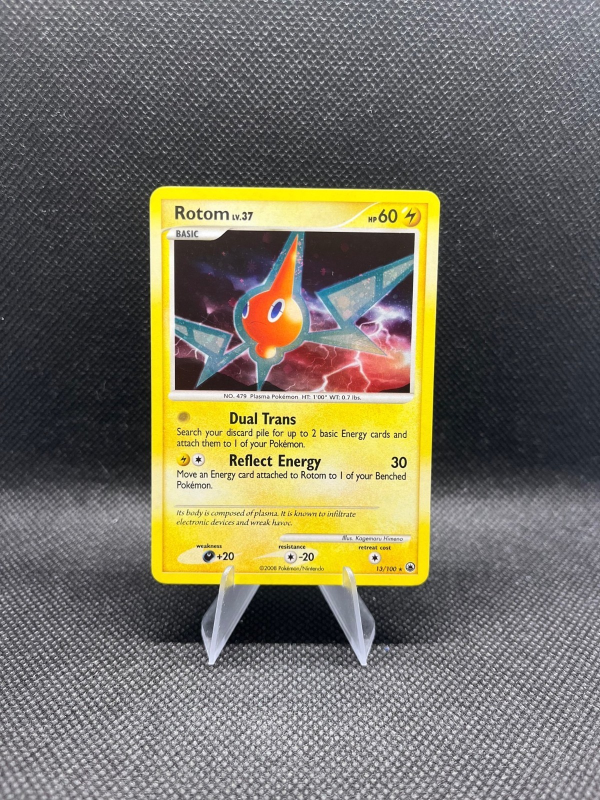 Rotom 13/100 Holo Rare Majestic Dawn Pokémon Card 2008