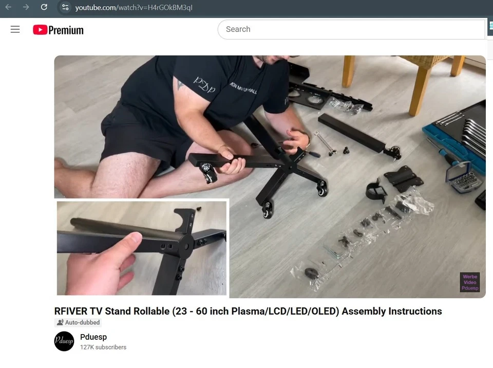 Rfiver Mobile TV cart for 23-65 英寸电视, 二手, 状况完好 — 第 2/4 张图片