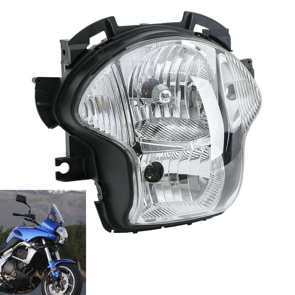 Conjunto de lámpara de faro delantero apto para Kawasaki VERSYS650 KLE650 2007-2009 08 EE. UU. Foto 3 de 4