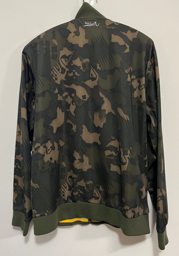 Vtg Quiksilver Green Camo Jacket Full Zip Bomber Track Mens M Skate Streetwear - Picture 2 of 10