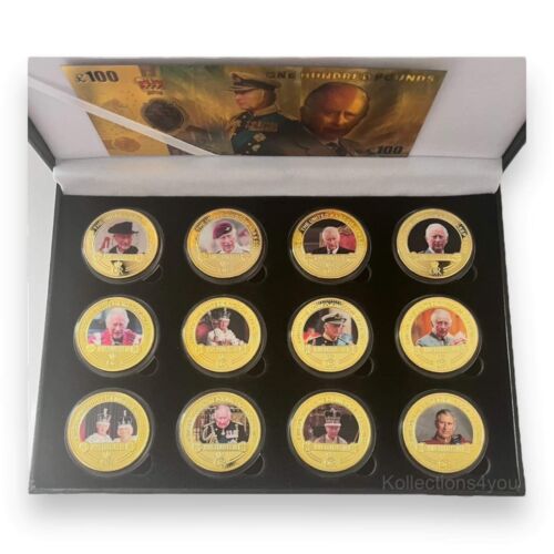 King Charles LLL Krönung x12-teiliges Münzbox-Set & Notiz - britische Königsfamilie - Bild 2 von 6