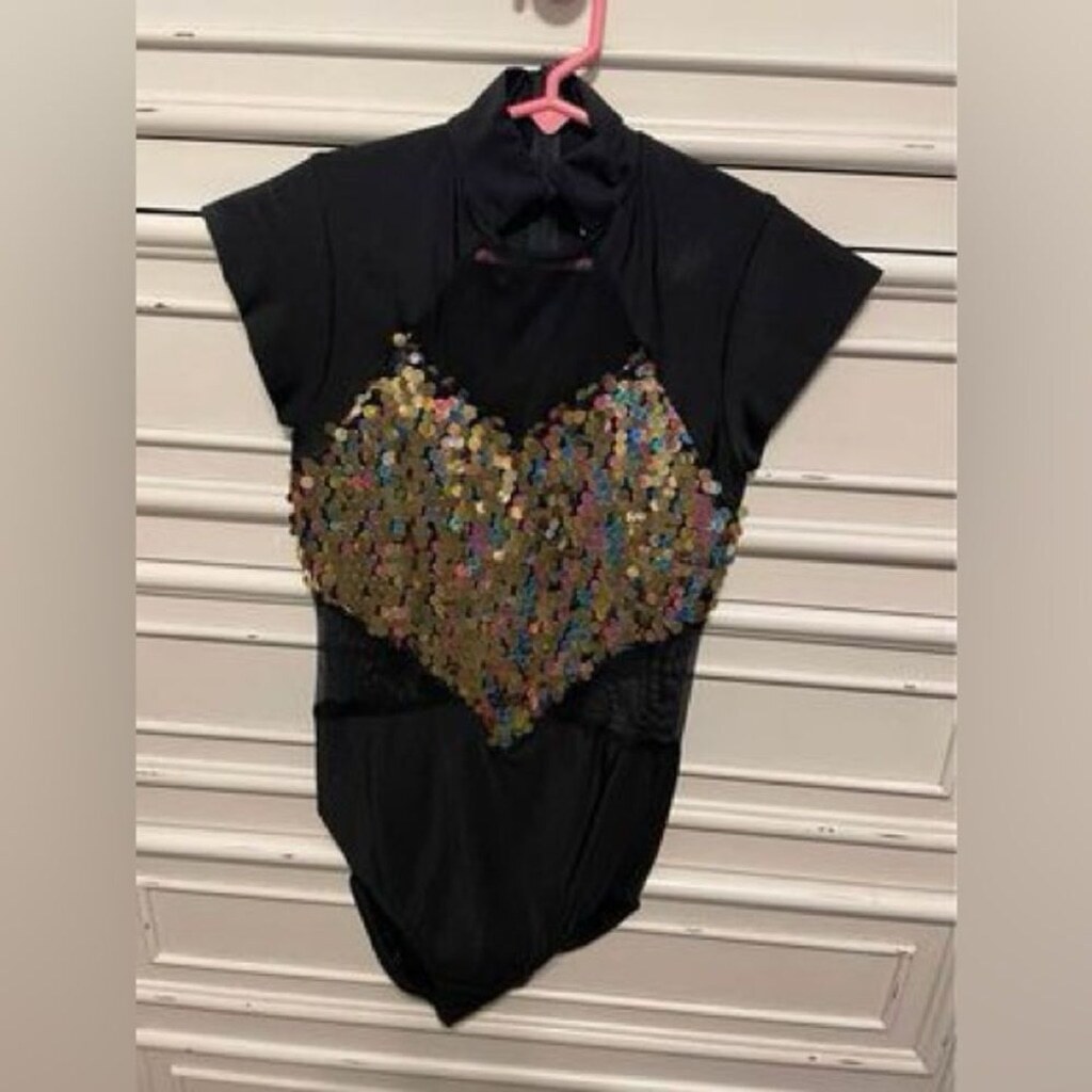 Girls Dance Costume  6pcs Black Gold Size Adult S… - image 4