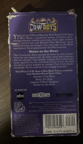 KUHJUNGEN VON MOO MESA: GESTOHLEN AUF DEM FLUSS ANIMIERTES VHS-VIDEO, WILD WEST COWTOON - Bild 2 von 7
