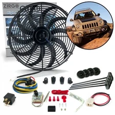 Zirgo High Performance Adjustable 16 Fan Cooling System Kit Jeep Liberty 12V DC