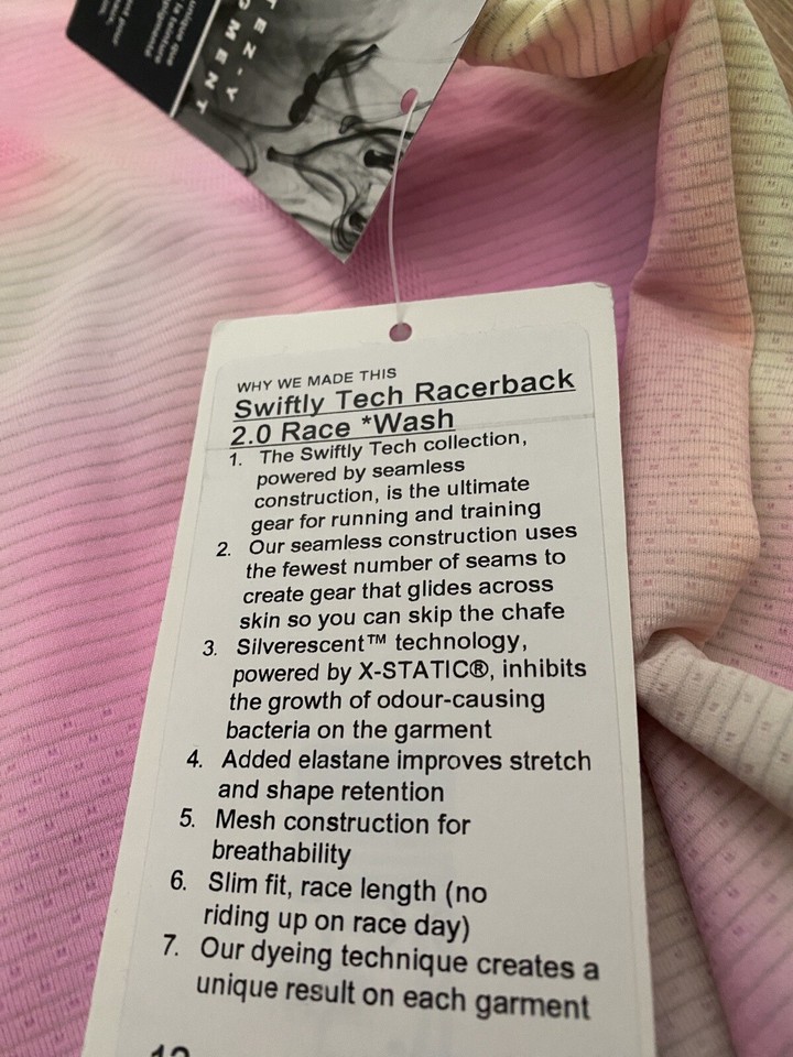 LULULEMON SWIFTLY TECH TANK TOP RACE LENGTH~PSYCHEDELIC RAINBOW~0~2~4~6 ...