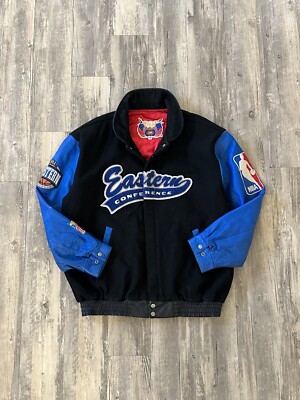 Vintage 90s Jeff Hamilton NBA Eastern Conference Wool Leather