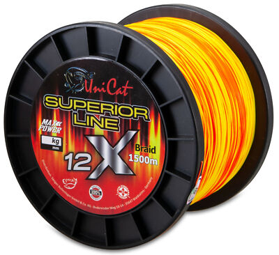 (0,12 /1m) Uni Cat geflochtene Schnur Waller, 1500m Superior Line 12X Braid