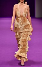 Alice Mccall Dress Making Me Blush Gold Tiere...