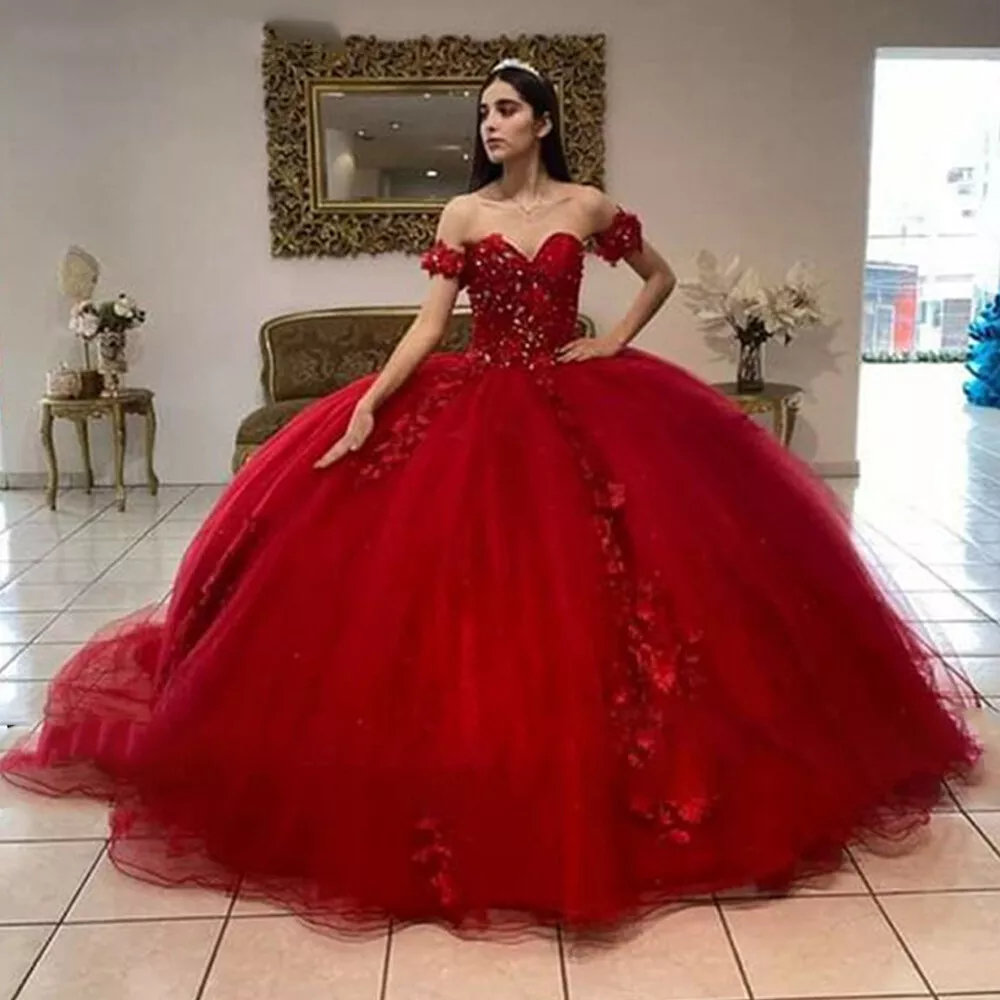 Princess Red Cap Sleeves Tiered Skirt Ball Gown Wedding/prom Dress With  Floral Lace and Chapel Train Various Styles - Etsy