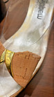 Vintage MAGDESIANS Cork and Clear Sling-back Shoes with Gold bows 8 1/2 M — photo 8