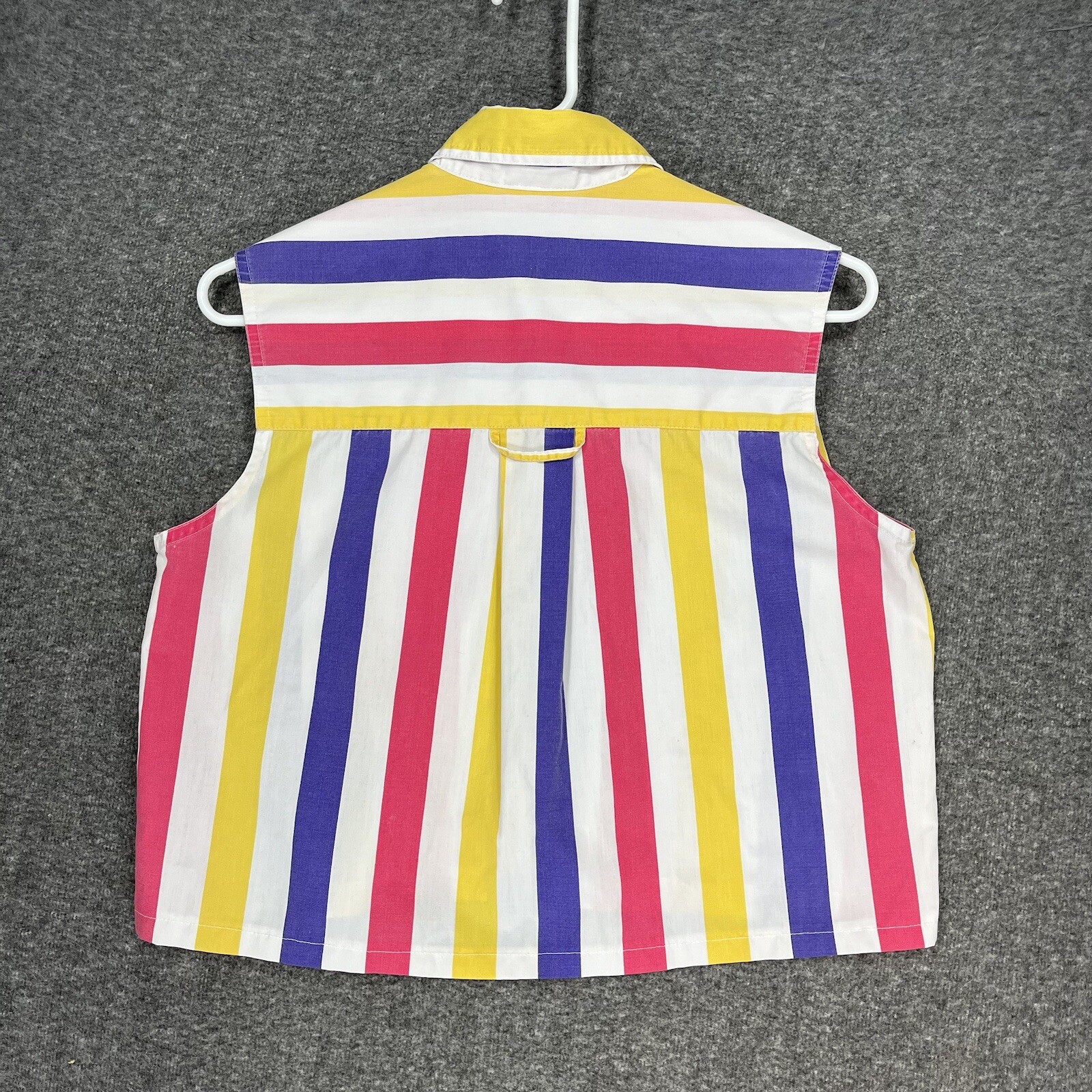 Vintage Simply Basic Cropped Sleeveless Button Up… - image 12