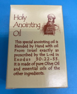 Holy Anointing Oil Blended by Hand / Mount Carmel in Israel with Scroll / New