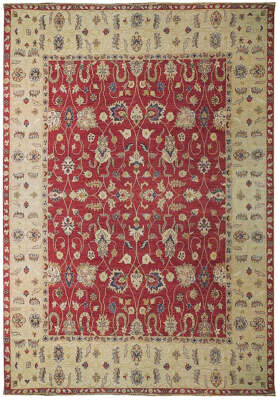 8x10' Red Vegetable Dyed Chobi Rug 72517