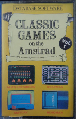 SCHNEIDER/AMSTRAD CPC -- CLASSIC GAMES ON THE AMSTRAD VOL. 1 (DATABASE SOFTWARE)