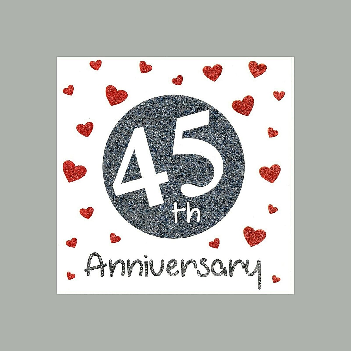 45th Anniversary Card Sapphire Wedding Quality Glittery Finish Love 45  Years