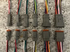 E008 Assembled Deutsch 2,3,4,6,8,12 Pin,12, 14, 16 AWG  waterproof connector