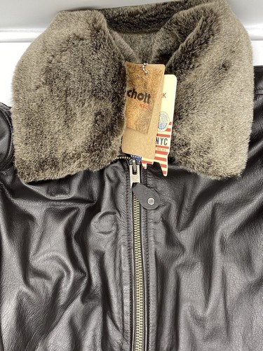 Schott N.Y.C LC930D Flight Jacket | Cowhide Leather | Brown | Size XL | BNWT - Picture 3 of 12