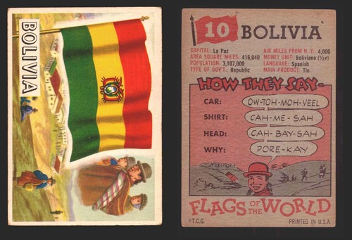 1956 Flaggen der Welt Vintage Sammelkarten Sie wählen Singles #1-#80 Topps - Bild 18 von 75