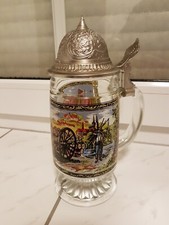 Sammler Bierkrug Glaskrug Bier Glas Krug Vintage Retro