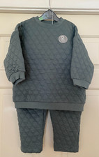 NEXT Boys Teal Blue Long Sleeve Top Sweatshirt & Trousers Set - Size 1.5-2 years