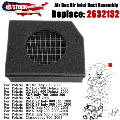 For Polaris Air Inlet Duct Assembly 2632132 Air Filter XC SP SKS RMK 600 700 800