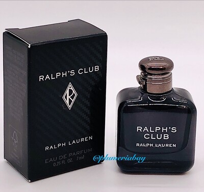 RALPH LAUREN Ralph's Club MINI BOTTLE Eau de Parfum for Men 7mL / 0.25oz EDP NEW