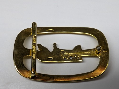 Vintage belt buckle Carriage with horse, 6.5x4 cm. - Picture 5 of 11