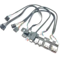 Data Transfer ITX Mini Computer Cable 9P USB 3.0 TYPE-C 3.5mm Audio Switch Cord