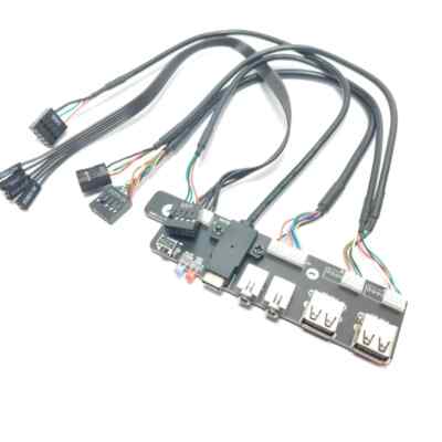 Data Transfer ITX Mini Computer Cable 9P USB 3.0 TYPE-C 3.5mm Audio Switch Cord