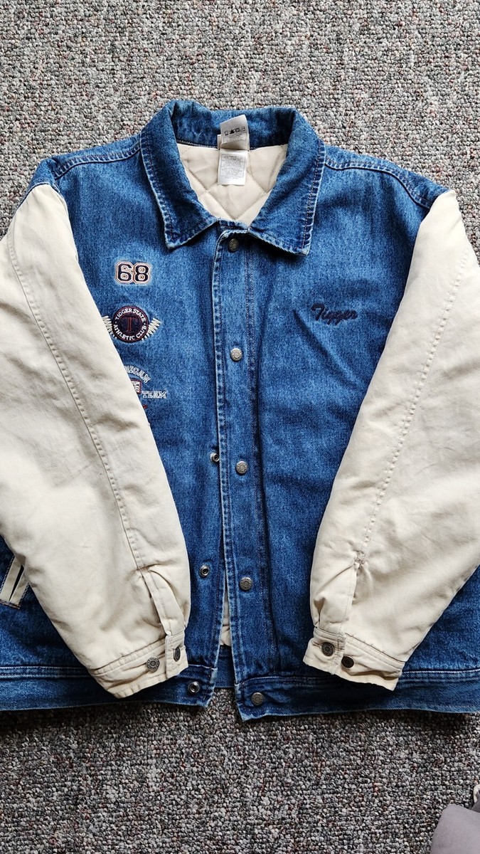 【90’s】Desney Store Tigger Varsity Jacket Vintage 90s Tigger Varsity Jacket Disney Store Embroidered Dark