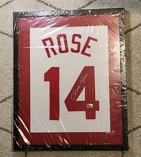 CINCINNATI REDS PETE ROSE AUTOGRAPHED FRAMED WHITE JERSEY COA Signature 