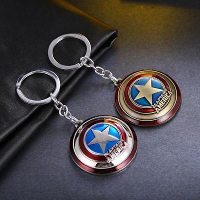 Marvel Avengers Captain America Shield Alloy Keychain Key Chains Keyfob Keyring