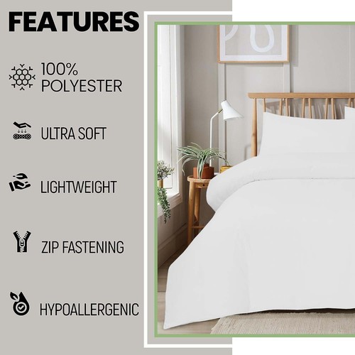Luxury Duvet Quilt Cover With Pillowcase Feel Like Cotton Reversible Bedding Set - Picture 45 of 81