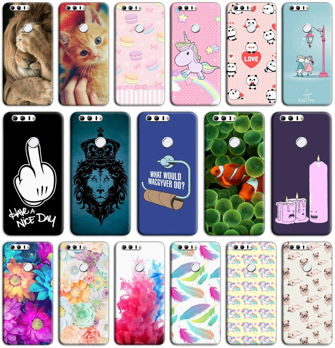 Cover TPU Gel per Huawei P20 Lite Disegno Marmo 10 Disegni