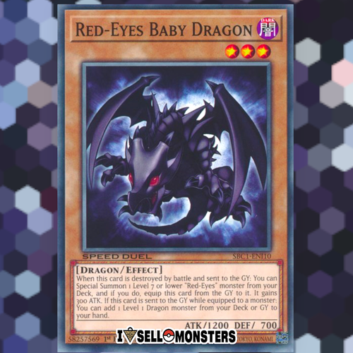 Yugioh! TCG 1x RedEyes Baby Dragon SBC1ENI10 x1 COMMON YUGIOH! DARK