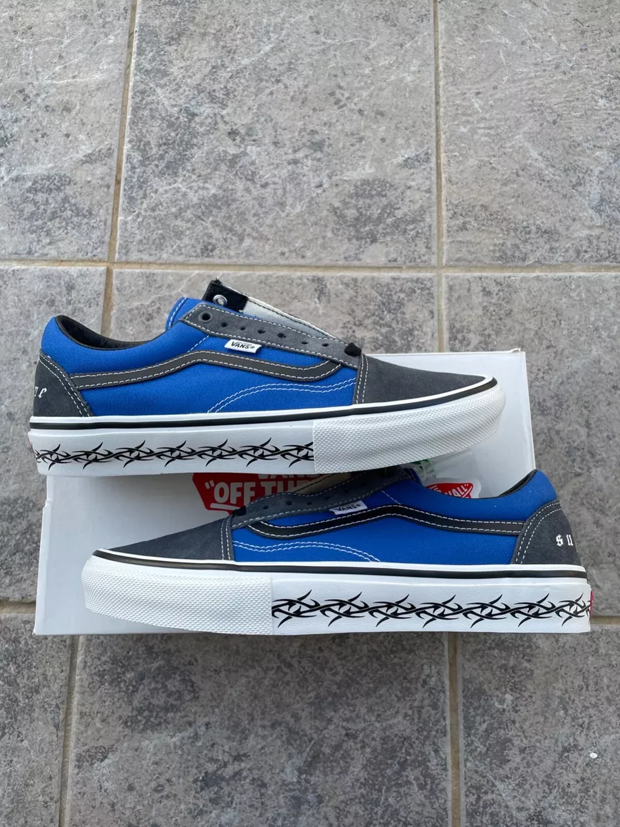 Supreme VANS Old Skool Tribal Barbed Wire Royal Blue Size 9.5