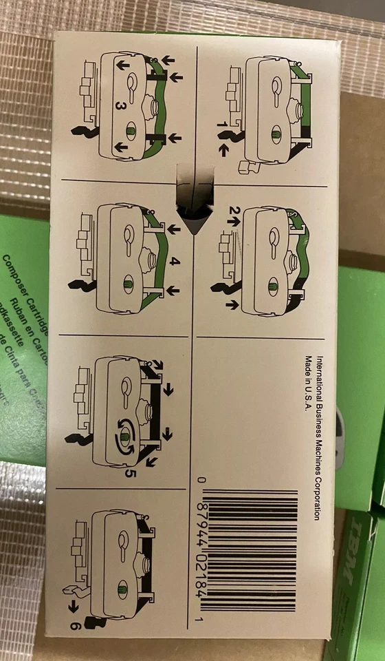 Original Sealed Genuine Rare IBM Composer Cartridge Film Black Ribbon 1136480 x1 - Image 2 of 2