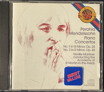 Mendelssohn: Piano Concertos / Perahia / Marriner (CD, 1987, Sony)