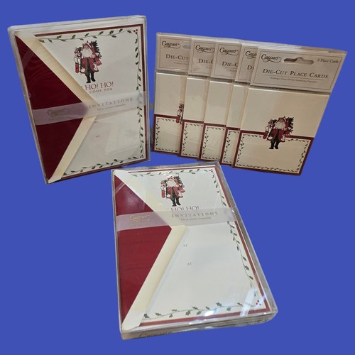 Vintage Babbo Natale Caspari Holiday Invites & DieCut segnaposto Frosty Friends Lynn Haney - Foto 5 di 7