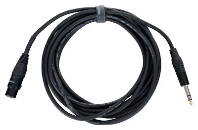 PRONOMIC Cable de audio profesional DJ PA 5m estéreo simétrico XLR hembra a conector de 6,3 mm simm