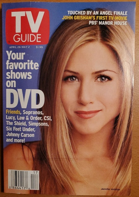 TV GUIDE 26 APR- 2 MAY 2003 ISSUE - JENNIFER ANISTON "FRIENDS" COVER