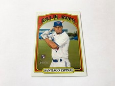 Santiago Espinal 387/999 2021 Topps Heritage Chrome Card # 630 Rookie. rookie card picture