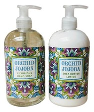 Greenwich Bay ORCHID JOJOBA Shea Butter Hand Soap Lotion Set, 16oz. Each