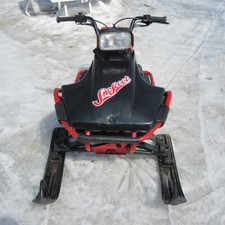 Yamaha Snoscoot Snowmobile Vintage Hood Vinyl Decal Sticker 10.5 Wide - Red
