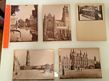 BELGIQUE BELGIUM Bruges Lot of 5 photographs 1880-1890 G.H. vintage
