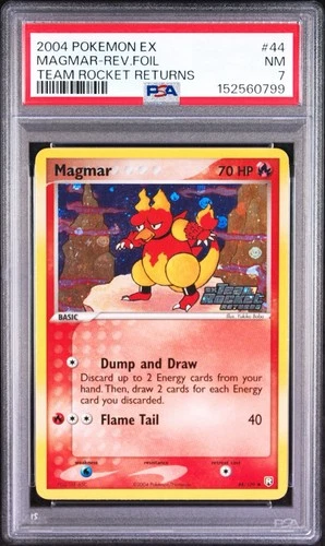 Magmar #44 PSA 7 NM Reverse Holo Ex Team Rocket Returns Pokemon Card 🔥🔥