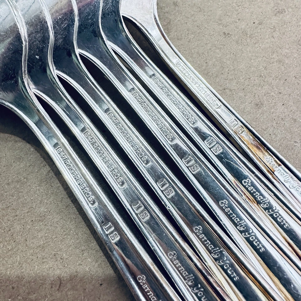 6 horquillas de cena Rogers Eternally Yours cubiertos plateados horquilla 1847 Foto 2 de 3