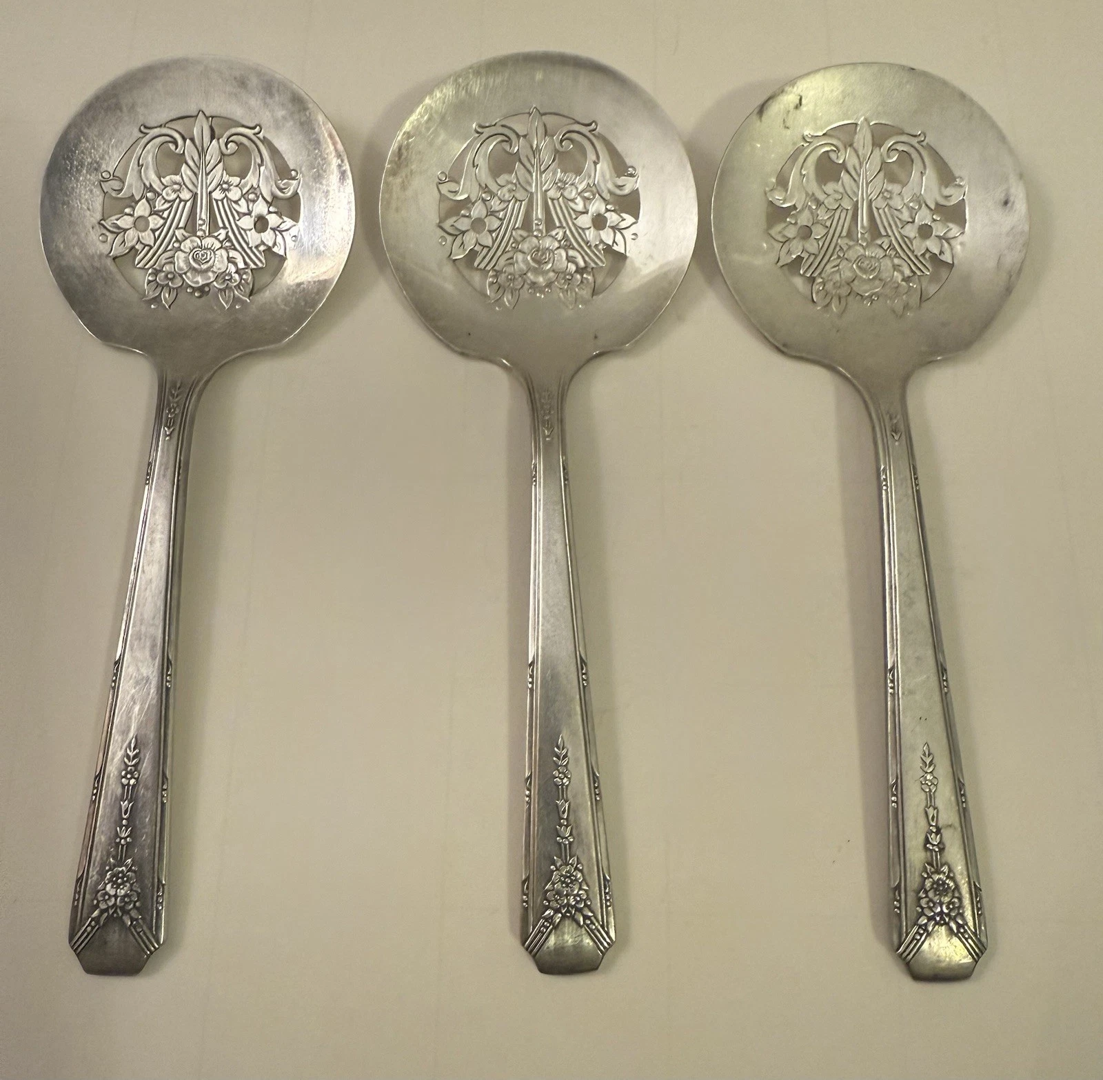 Oneida Community Milady Silverplate Bon Bon Spoons Set Of 3