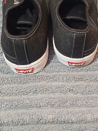 Levis Comfort Canvas Skateboard Denim Blue Two Tone Comfort Sneaker Shoe Sz 9.5 - Picture 8 of 10