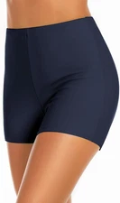 Women'S Swim Shorts High Waisted Bathing Suit Bottoms Swimwear Boyshort Swimming